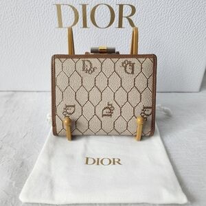 Auth Dior Honeycomb Bifold Wallet